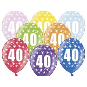 PartyDeco Balónek s číslem 40 narozeninový