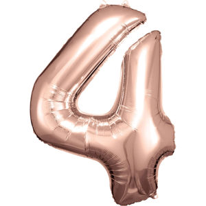 Amscan Balónek fóliový narozeninové číslo 4 - růžovo-zlatý
