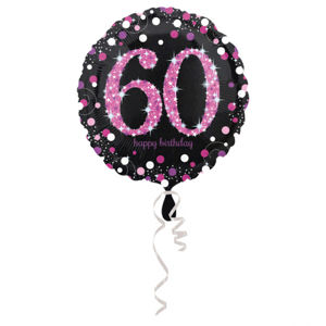 Amscan Fóliový balónek 60 třpytivá růžová