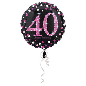 Amscan Fóliový balónek 40 třpytivá růžová
