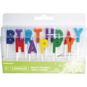 Amscan Svíčky Happy Birthday - barevné