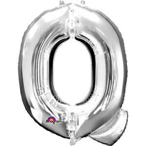 Amscan Mini fóliový balónek písmeno Q 33 cm stříbrný