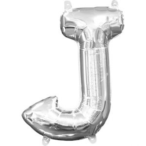 Amscan Mini fóliový balónek písmeno J 33 cm stříbrný