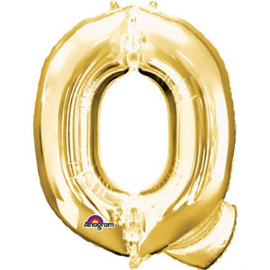 Amscan Mini fóliový balónek písmeno Q 33 cm zlatý