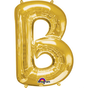 Amscan Mini fóliový balónek písmeno B 33 cm zlatý