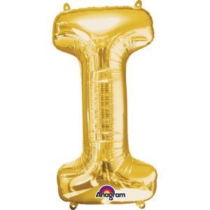 Amscan Mini fóliový balónek písmeno I 33 cm zlatý