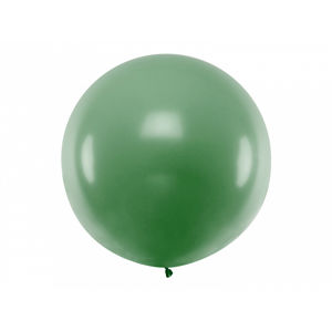 PartyDeco Kulatý latexový Jumbo balón 1 m - tmavě zelený