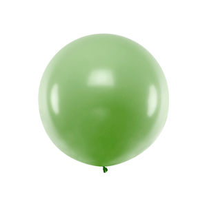 PartyDeco Kulatý latexový Jumbo balón 1 m - zelený