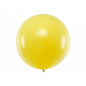 PartyDeco Kulatý latexový Jumbo balón 1 m - žlutý