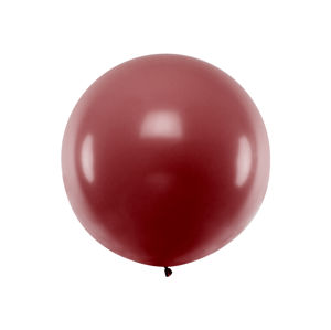 PartyDeco Kulatý latexový Jumbo balón 1 m - bordó