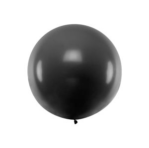 PartyDeco Kulatý latexový Jumbo balón 1 m - černý