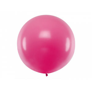 PartyDeco Kulatý latexový Jumbo balón 1 m - fuchsiový