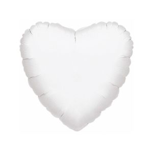 Amscan Fóliový balónek Srdce bílé