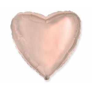 Flexmetal Fóliový balón Srdce - růžovo-zlaté 45 cm