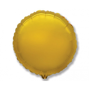 Flexmetal Fóliový balón Okrouhlý - Zlatý 43 cm