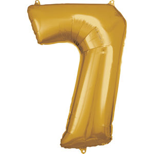 Amscan Balónek fóliový narozeninové číslo 7 - zlatý 86 cm