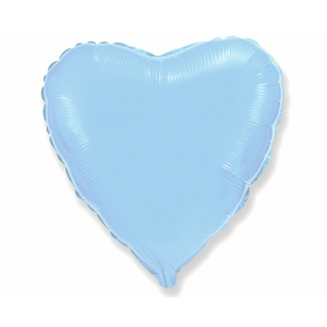 Flexmetal Fóliový balonek srdce satén - modrý 43 cm