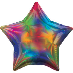 Amscan Fóliový balón - Holografická duha Hvězda