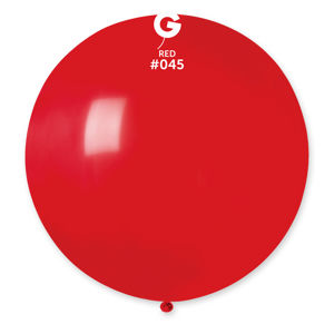 Gemar Kulatý pastelový balonek 80 cm - červený