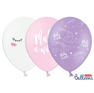 PartyDeco Pastelový balón - Jednorožec 30 cm