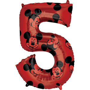 Amscan Fóliový balónek narozeninové číslo 5 - Mickey Mouse 66cm