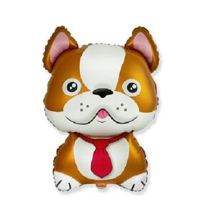 Flexmetal Fóliový balónek - Bulldog, mini (hnědý)