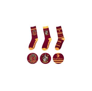 Cinereplicas Sada 3 párů ponožek Harry Potter - Nebelvír