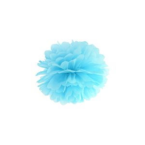 PartyDeco Pompom ve tvaru modrého květu 25 cm