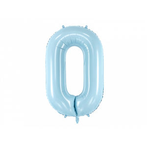 PartyDeco Fóliový balónek narozeninové číslo 1 - světlemodrý