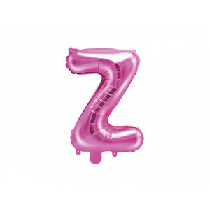 PartyDeco Fóliový balónek Mini - Písmeno Z 35cm růžový