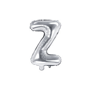 PartyDeco Fóliový balónek Mini - Písmeno Z stříbrný 35cm