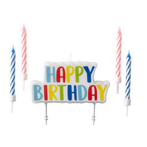 Amscan Set svíček na dort - Happy Birthday 5 ks