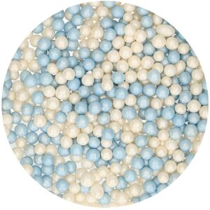 Funcakes Cukrové kuličky Soft Pearls - Modré / Bílé 60 g