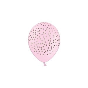 PartyDeco Tečkovaní růžový balónek