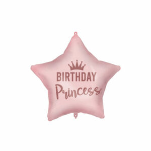 Procos Fóliový balón - Hvězda Birthday Princess 46 cm