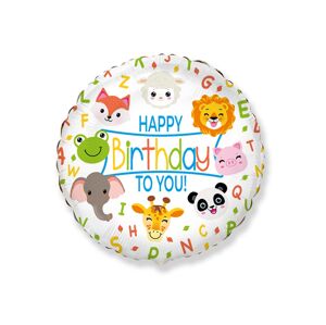 Godan Fóliový balón Happy Birthday To You - zvířátka 45 cm