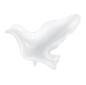 PartyDeco Fóliový balón - Bílá holubice 77 x 66 cm