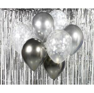 Godan Balónová kytice - stříbrné odstíny 7 ks