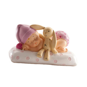Dekora Figurka na dort - Spící miminko růžové