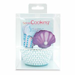 Scrapcooking Košíčky na pečení a ozdoby na cupcakes - Mořská panna 24 ks