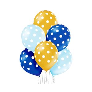 Godan Sada latexových balónů - modré, žluté tečky 6 ks