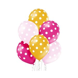 Godan Sada latexových balónků - růžové, žluté tečky 6 ks
