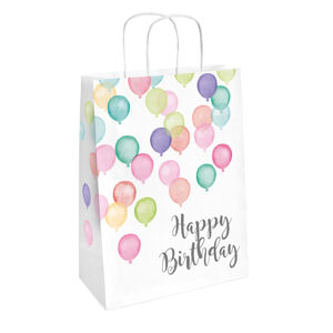 Amscan Dárkové tašky - Happy Birthday pastelové 2 ks