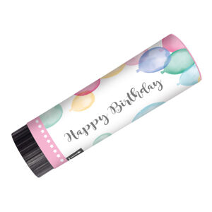 Amscan Párty vystřelovací konfety - Happy Birthday pastelové balóny 2 ks