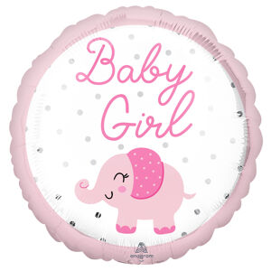 Amscan Fóliový balónek - Baby Girl růžový sloník