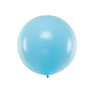 Partydeco Kulatý latexový Jumbo balón 1m - pastelově modrý