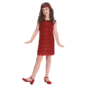 Amscan Dětský kostým - Charleston červený Velikost - děti: 10 - 12 let