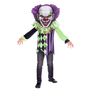 Amscan Detský kostým - Strašidelný klaun s veľkou hlavou Velikost - děti: 6 - 8 let