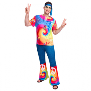 Amscan Pánský kostým - Hippie Velikost - dospělý: STD