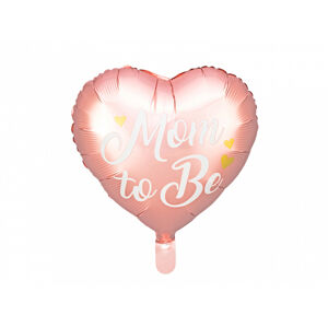 PartyDeco Fóliový balón - Mom to be růžový